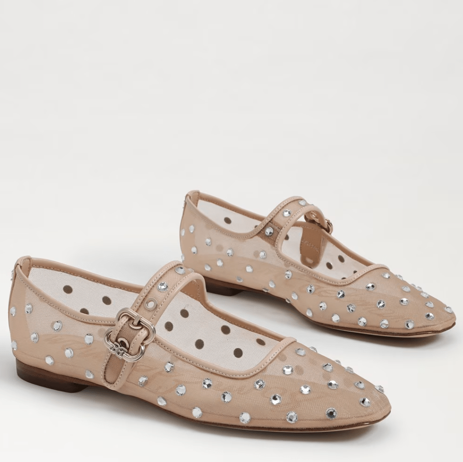 Sam Edelman Michaela Shine Mary Jane Flat - Capri by Sunset & Co.