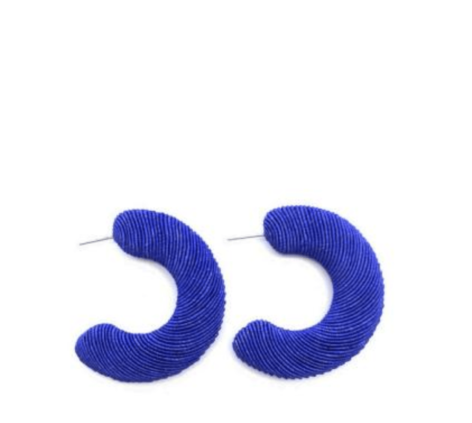 Accessory Jane Large Corded Hoops - Capri by Sunset & Co.