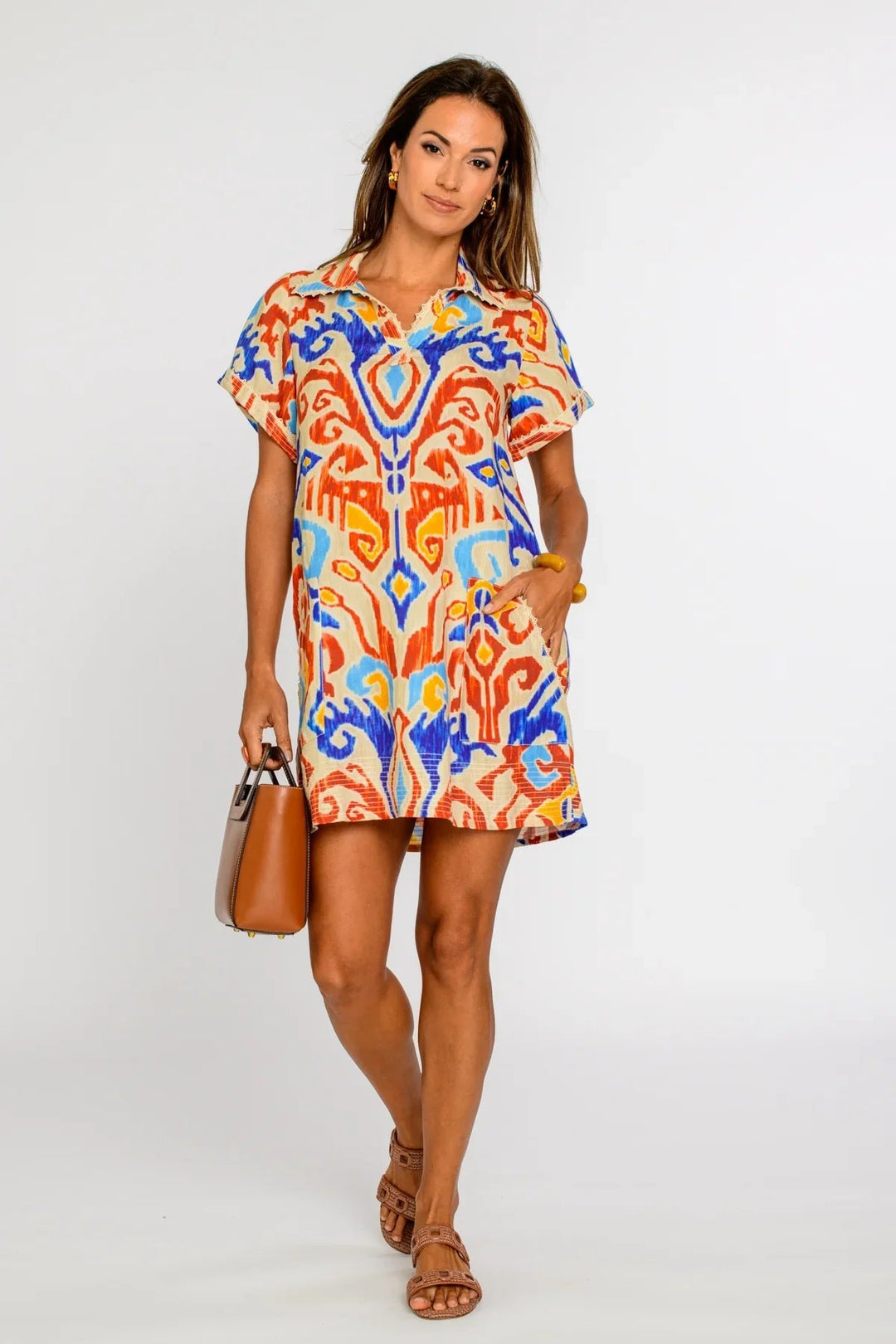 Elizabeth James the Label Short Sleeve Taylor Dress - Capri by Sunset & Co.