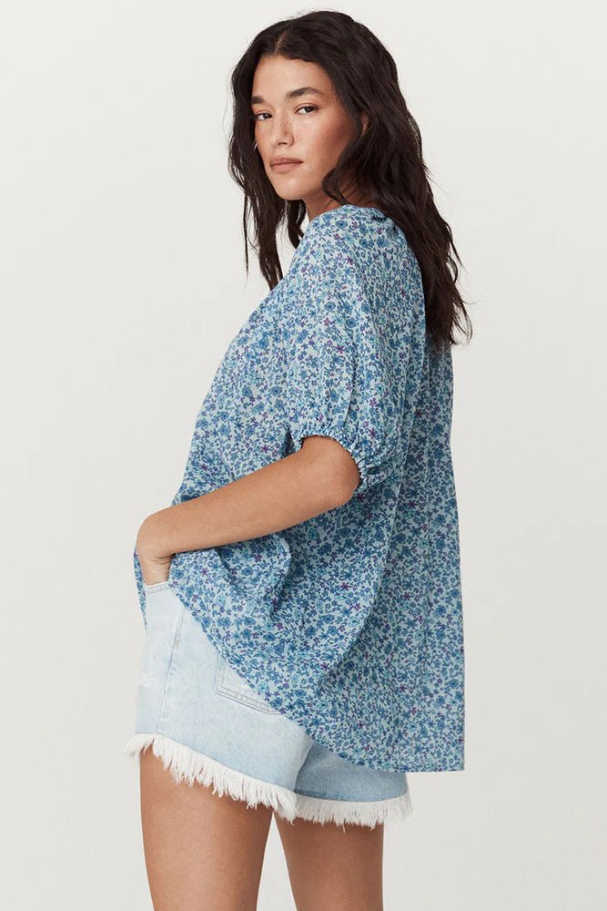 SPELL Love Jetty Short Sleeve Blouse - Capri by Sunset & Co.