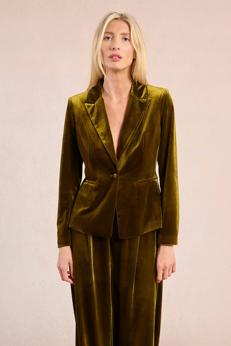 Molly Bracken Velvet Blazer - Capri by Sunset & Co.
