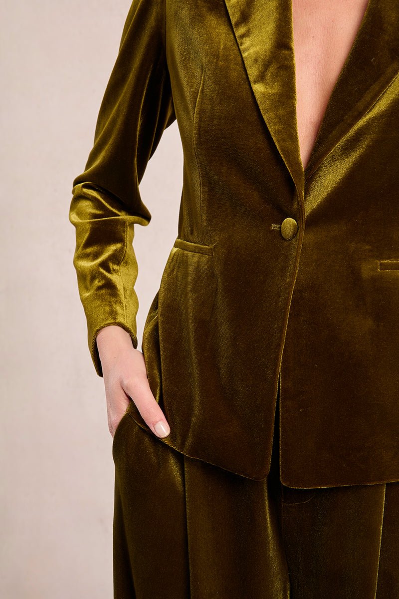 Molly Bracken Velvet Blazer - Capri by Sunset & Co.