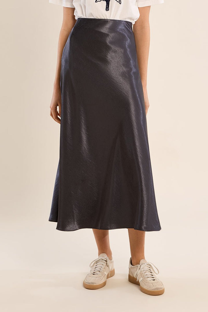 Molly Bracken Silky Midi Skirt - Capri by Sunset & Co.