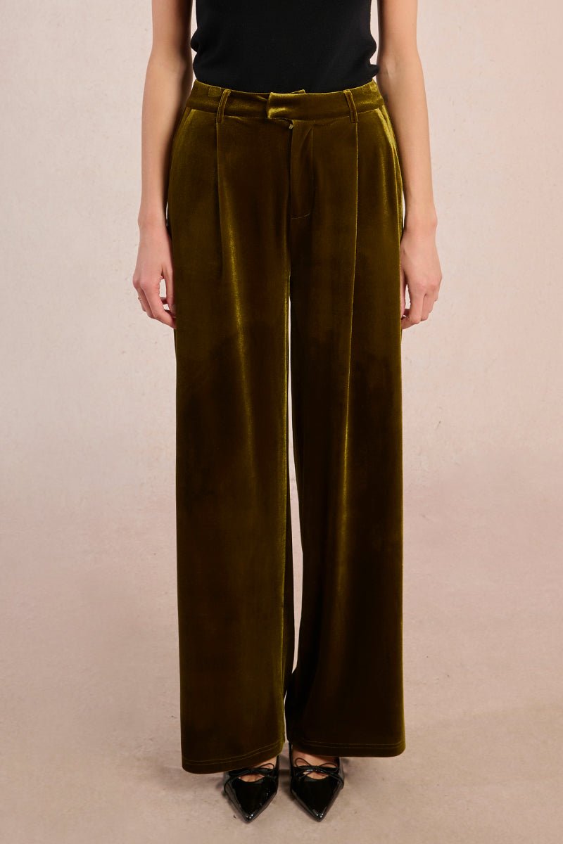 Molly Bracken Velvet Pants - Capri by Sunset & Co.
