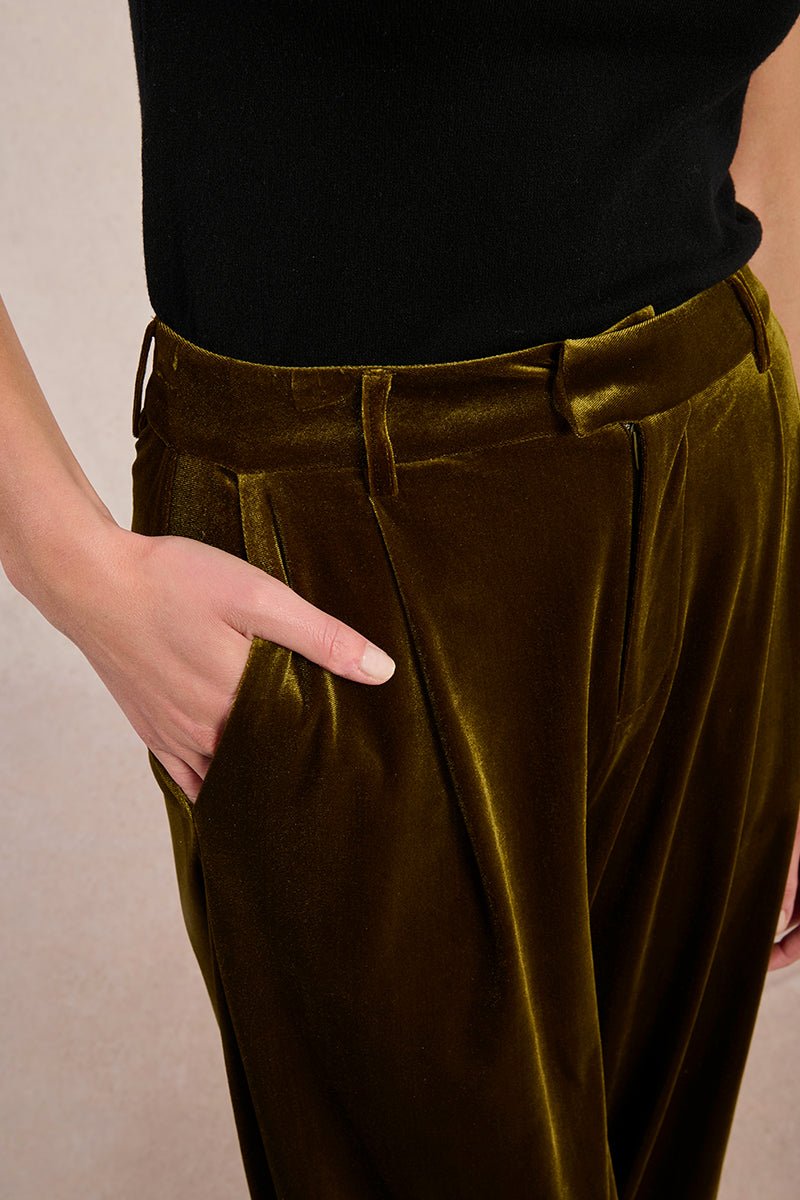 Molly Bracken Velvet Pants - Capri by Sunset & Co.
