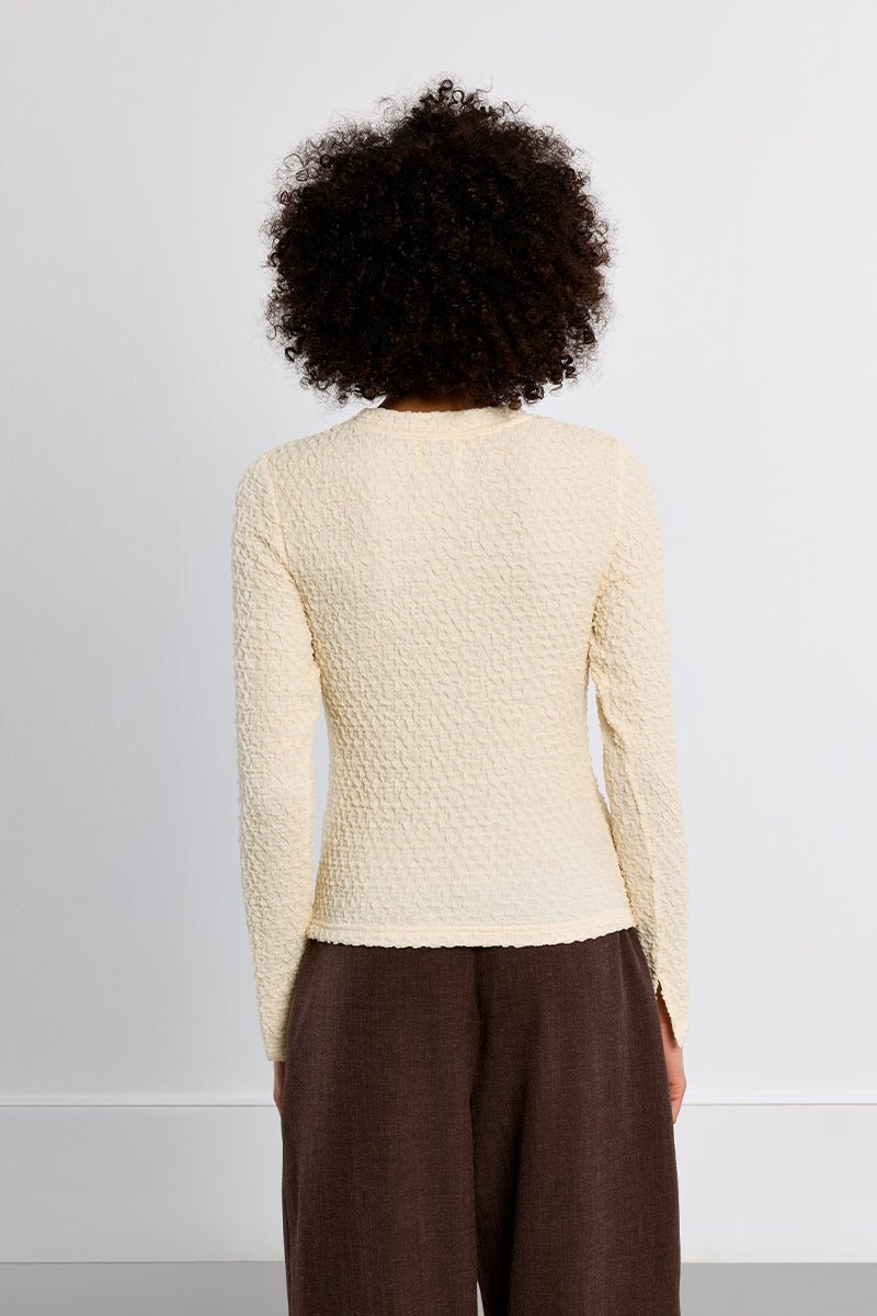 Molly Bracken Textured Long Sleeve Top - Capri by Sunset & Co.