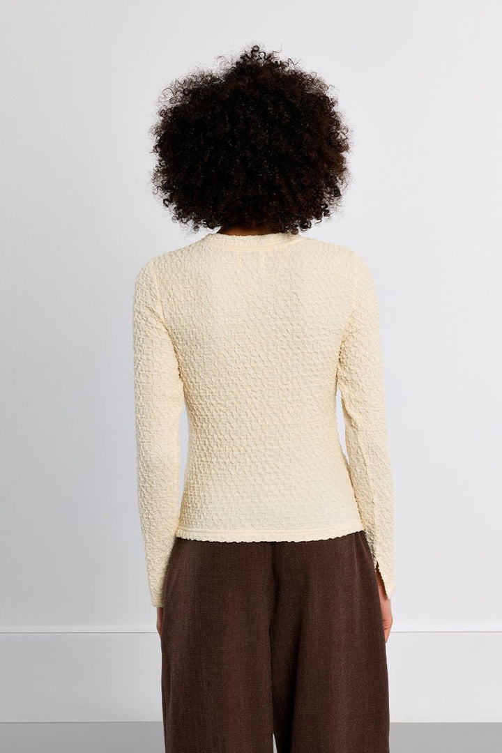 Molly Bracken Textured Long Sleeve Top - Capri by Sunset & Co.
