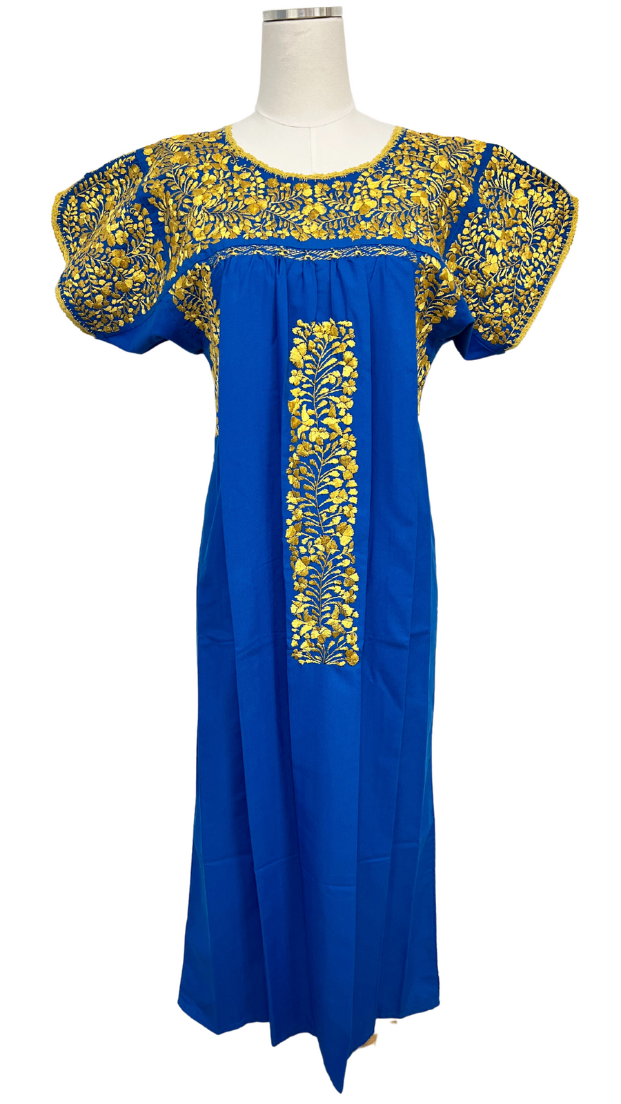 Traditional Embroidered Dress - Blue