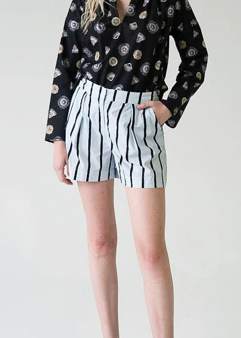 Never A Wallflower Pleated Shorts - Capri by Sunset & Co.