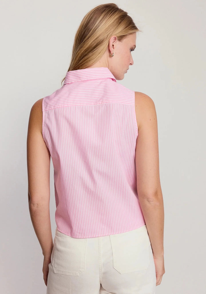 The Shirt The Boxy Cropped Sleeveless Shirt - Capri by Sunset & Co.