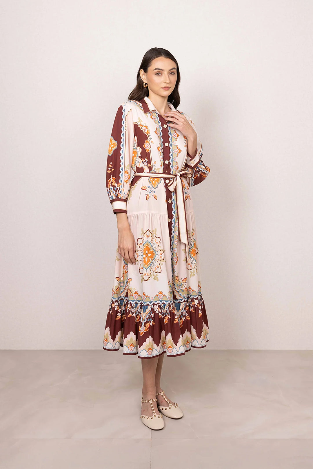 Ranna Gill Vera Tier Shirt Dress - Capri by Sunset & Co.