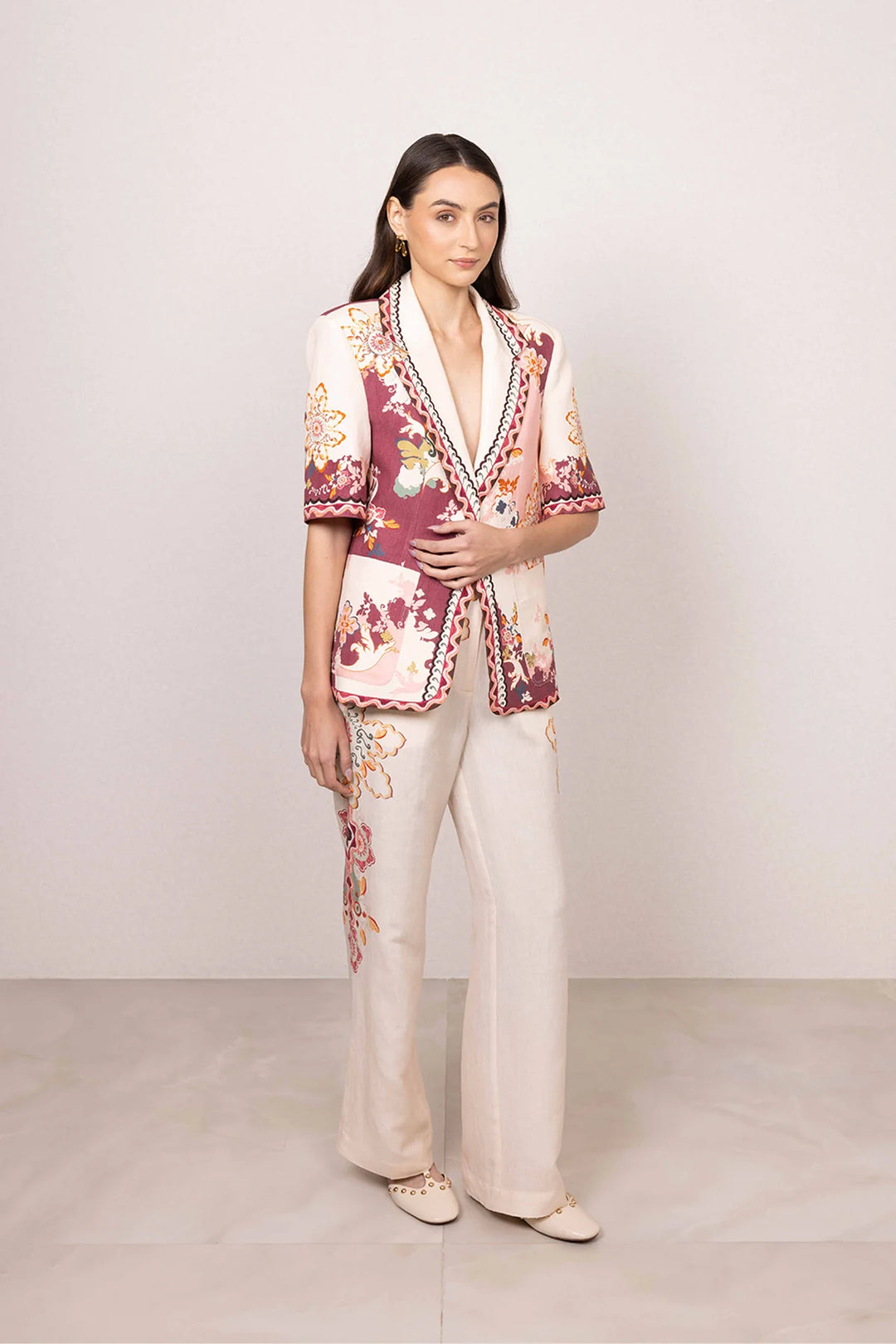 Ranna Gill Kiara Half Sleeve Jacket - Capri by Sunset & Co.