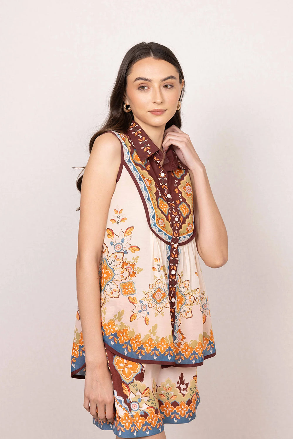 Ranna GIll Kai Yoke Top - Capri by Sunset & Co.