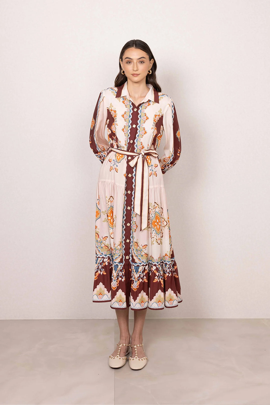 Ranna Gill Vera Tier Shirt Dress - Capri by Sunset & Co.