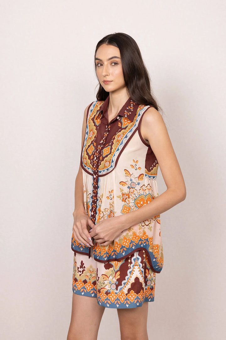 Ranna GIll Kai Yoke Top - Capri by Sunset & Co.