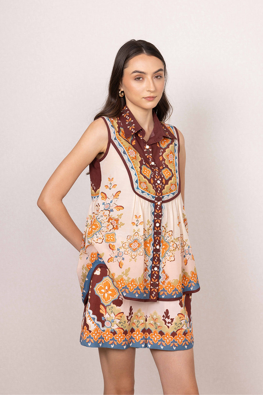 Ranna Gill Roux Shorts - Capri by Sunset & Co.