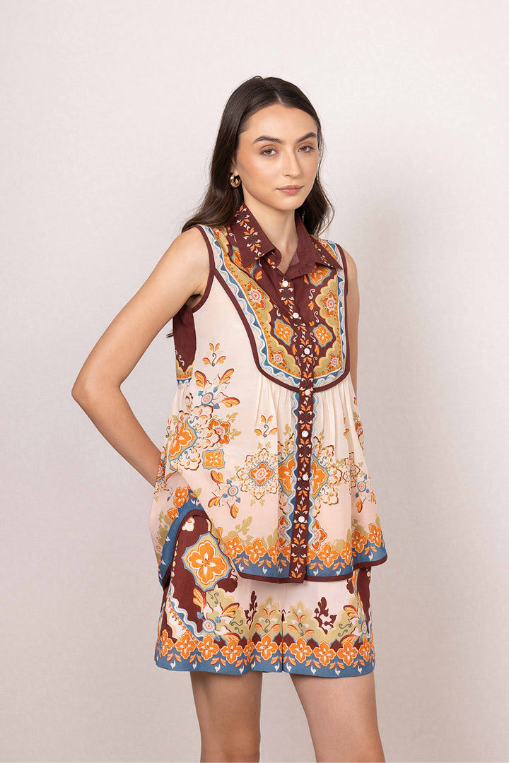 Ranna Gill Roux Shorts - Capri by Sunset & Co.