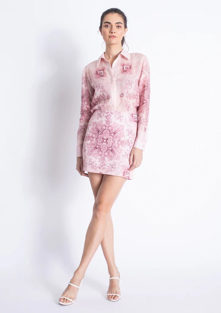 Karina Grimaldi Antoinette Print Skirt - Capri by Sunset & Co.