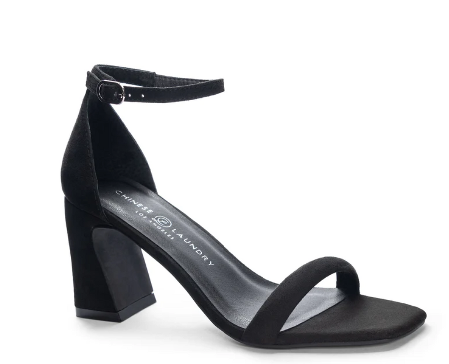 Velma Fine Suede Dress Sandal - Black