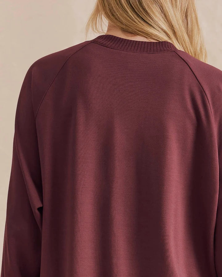 Splendid Supersoft Lace Trim Crewneck