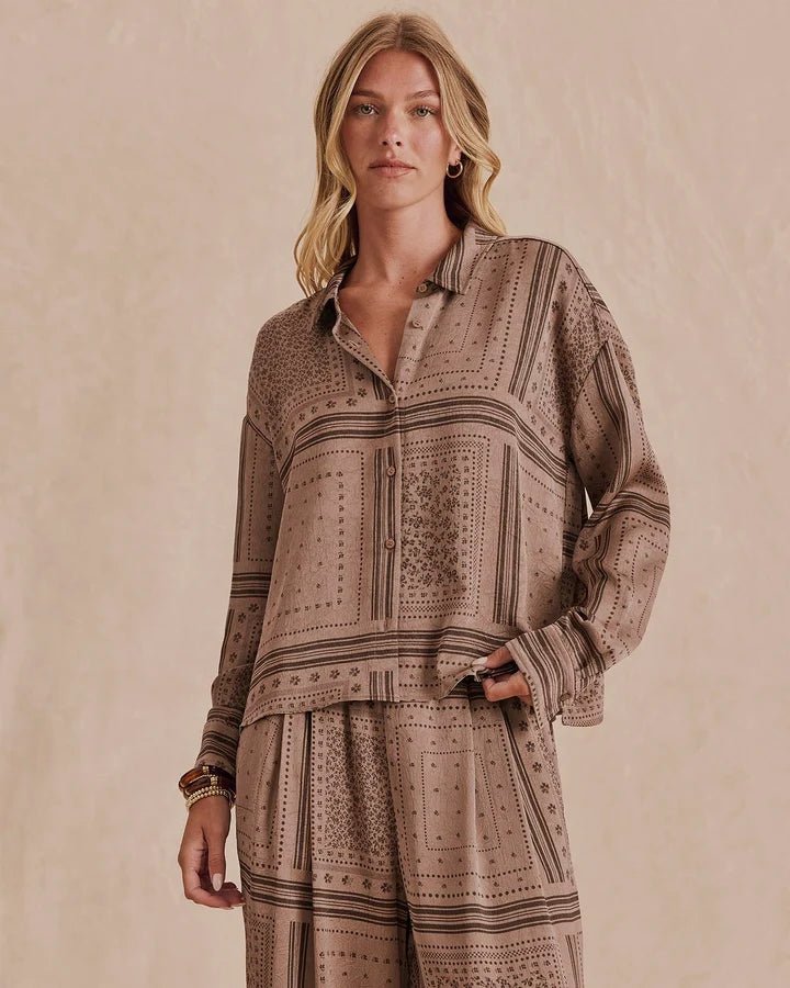 Splendid Clara Button Down - Capri by Sunset & Co.
