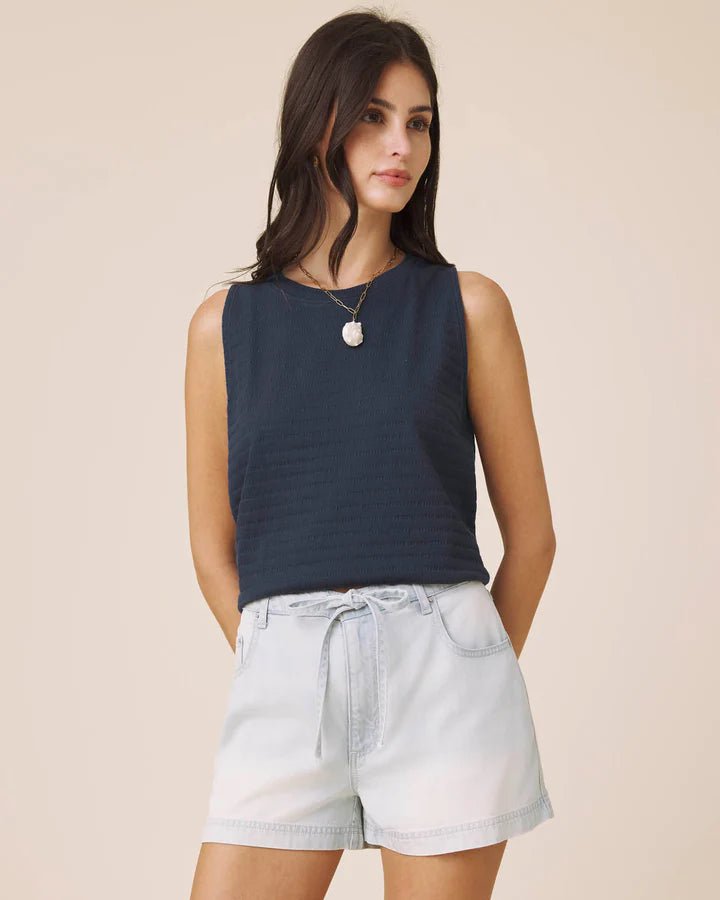 Splendid Shelly Smocked Tank - Capri by Sunset & Co.