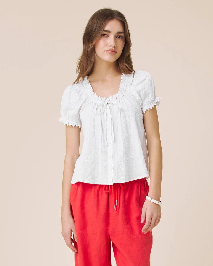 Splendid Gigi Puff Sleeve Top - Capri by Sunset & Co.