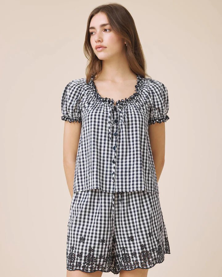 Splendid Gigi Puff Sleeve Top - Capri by Sunset & Co.