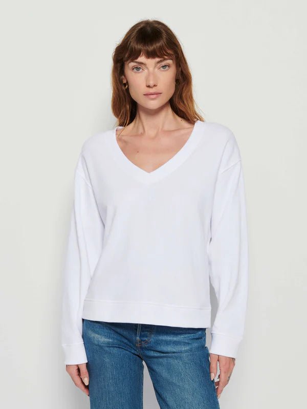 Nation Wyatt Oversized Sweatshirt - White - Capri by Sunset & Co.