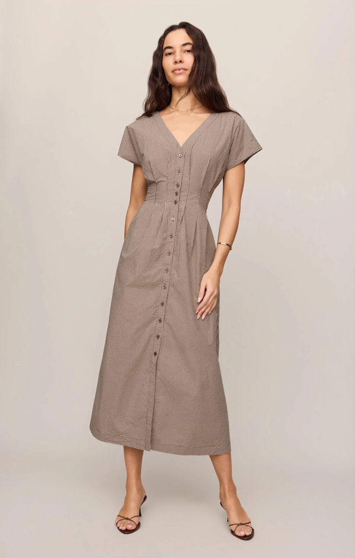 Z Supply Sanna Gingham Midi Dress S