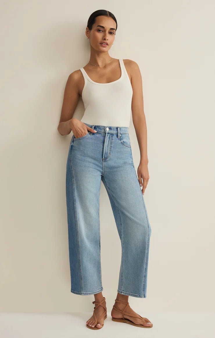 Z Supply Luna Stretch Denim Crop Pant - Capri by Sunset & Co.