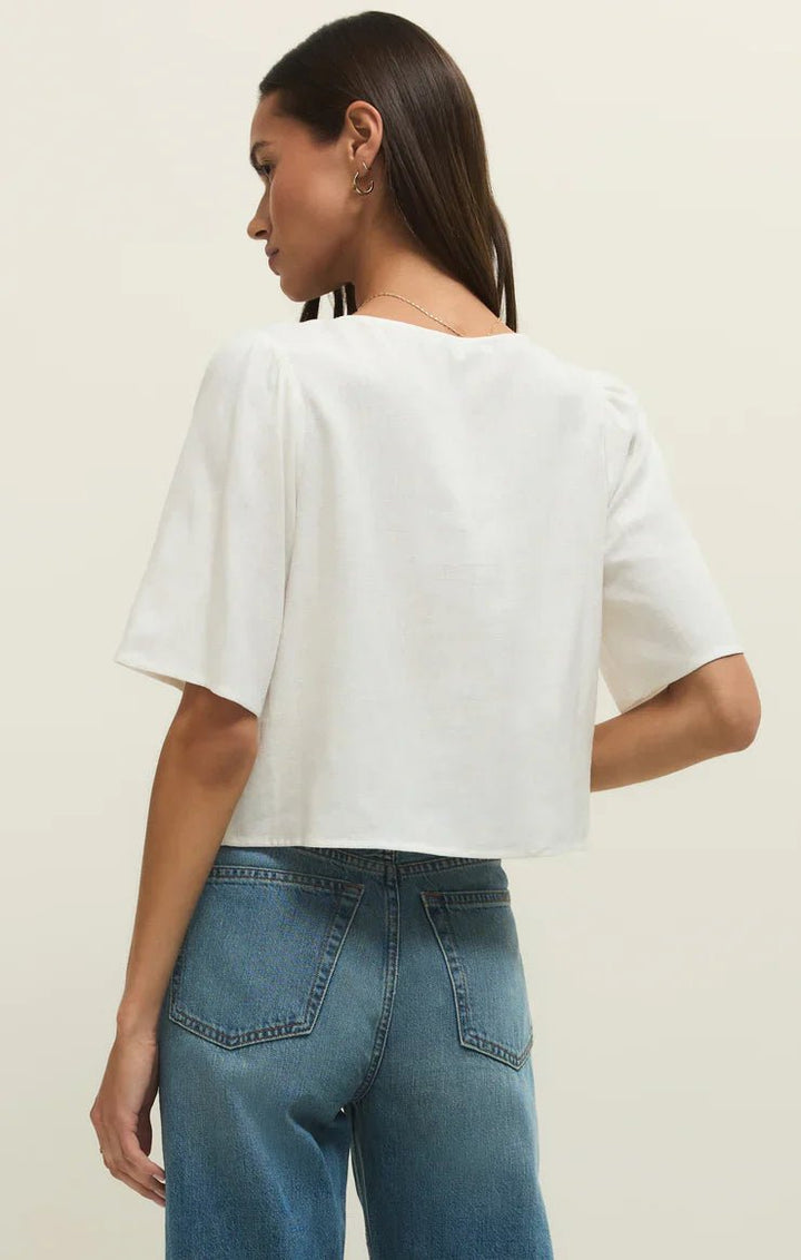 Z Supply La Belle Linen TOp - Capri by Sunset & Co.