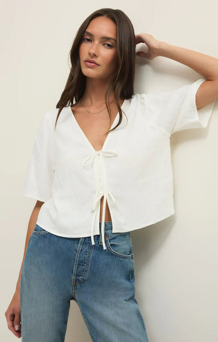 Z Supply La Belle Linen TOp - Capri by Sunset & Co.
