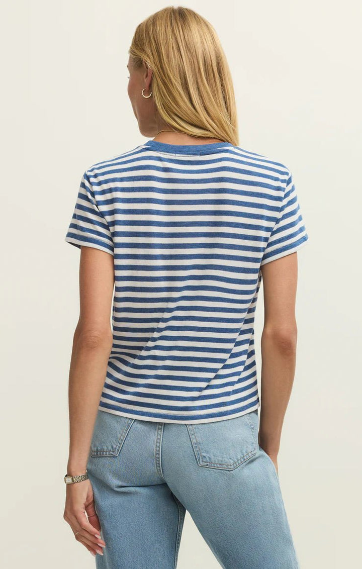 Z Supply Tourist Airy Striped Tee - Capri by Sunset & Co.