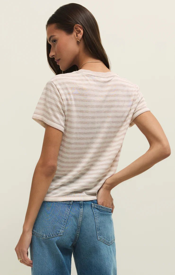 Z Supply Tourist Airy Striped Tee - Capri by Sunset & Co.
