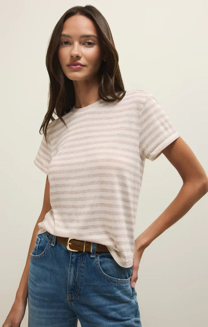Z Supply Tourist Airy Striped Tee - Capri by Sunset & Co.