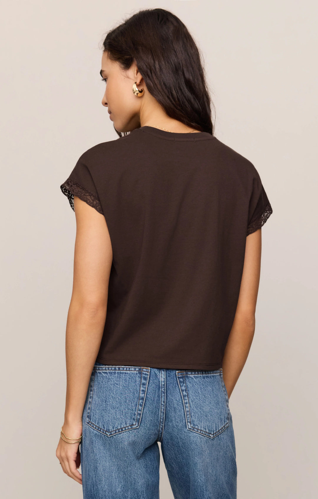 Z Supply Marika Lace Trim Tee