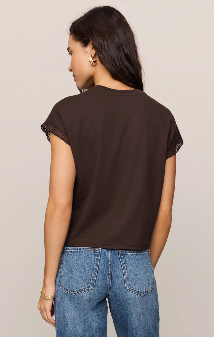 Z Supply Marika Lace Trim Tee