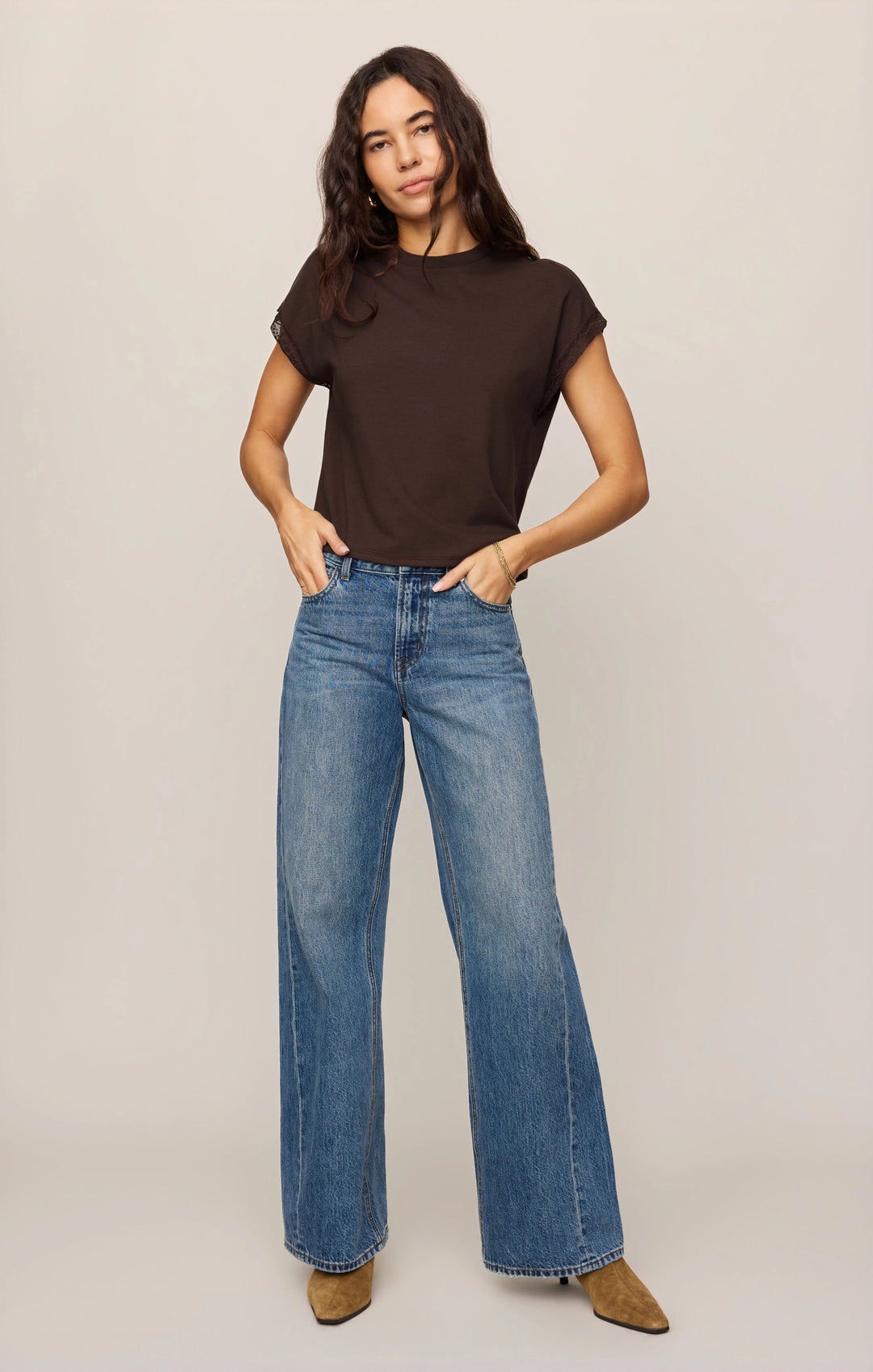 Z Supply Marika Lace Trim Tee