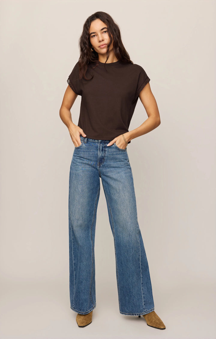 Z Supply Marika Lace Trim Tee