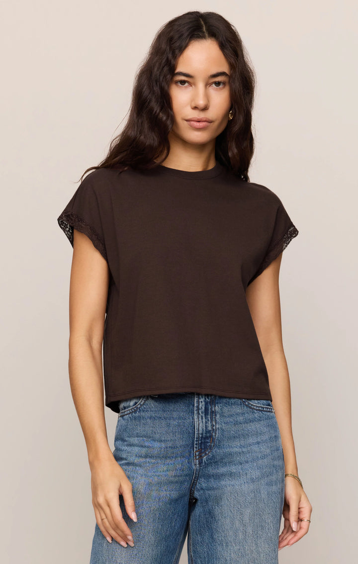 Z Supply Marika Lace Trim Tee