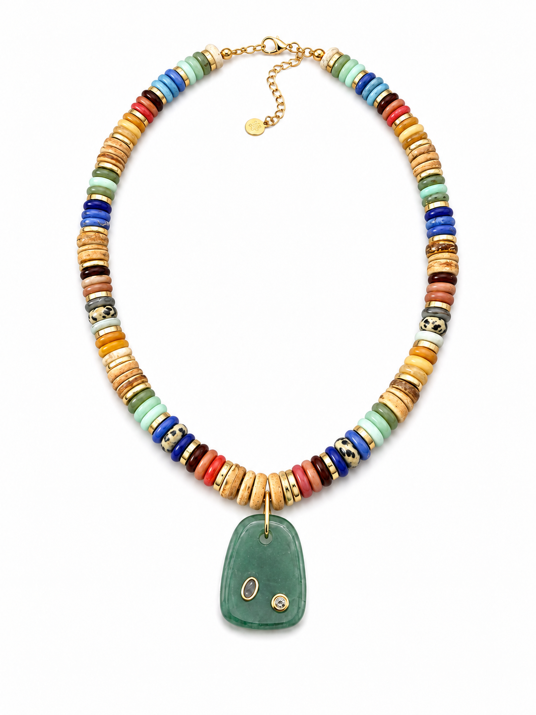 Mixed Gemstone Pendant Necklace