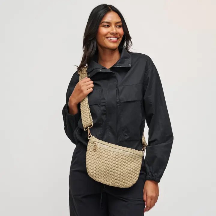 Sol and Selene Ethereal Woven Crossbody - Capri by Sunset & Co.