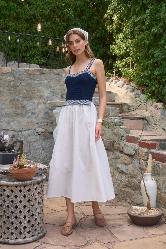 Moon River Sweater Knit Midi Dress - Capri by Sunset & Co.