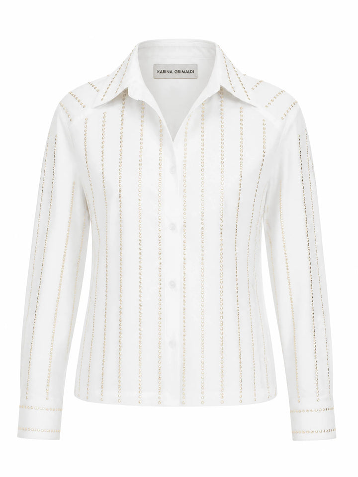 Karina Grimaldi Amelie Embellished Shirt
