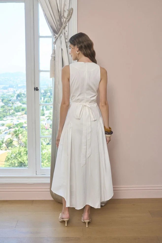 Moon River Handkerchief Hem Midi Dress - Capri by Sunset & Co.