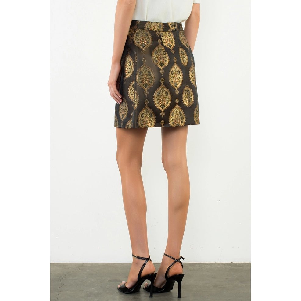 Pattern Shiny Skirt - Capri by Sunset & Co.