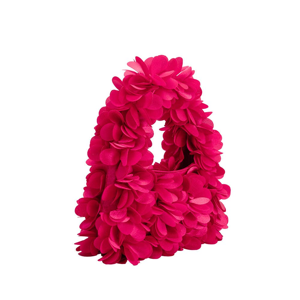 Melie Bianco Bloom Satin Top Handle Bag - Capri by Sunset & Co.