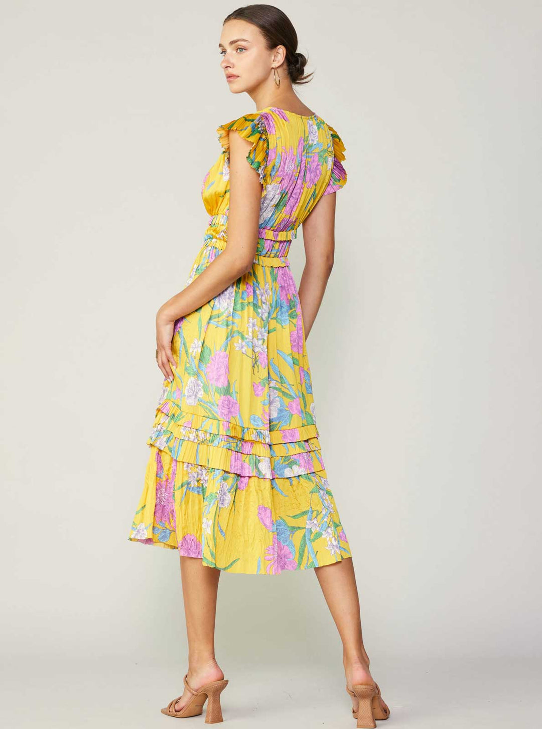Current Air Pleated Midi Dress - Capri by Sunset & Co.