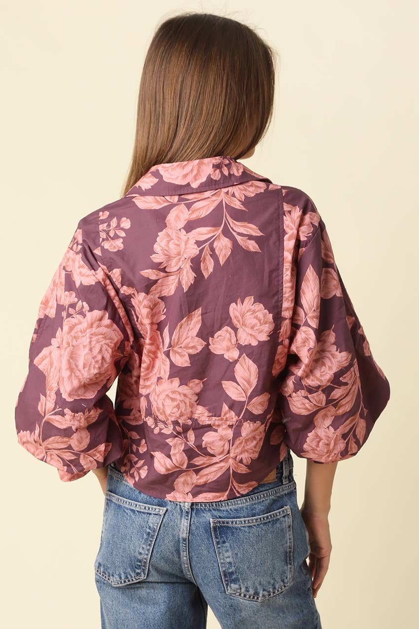 Jennie Floral Balloon Sleeve Blouse